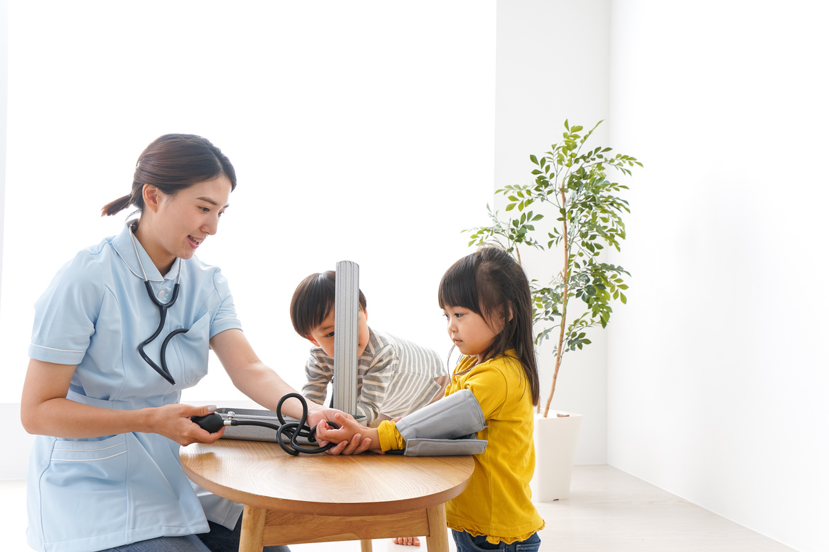 Nurse and children