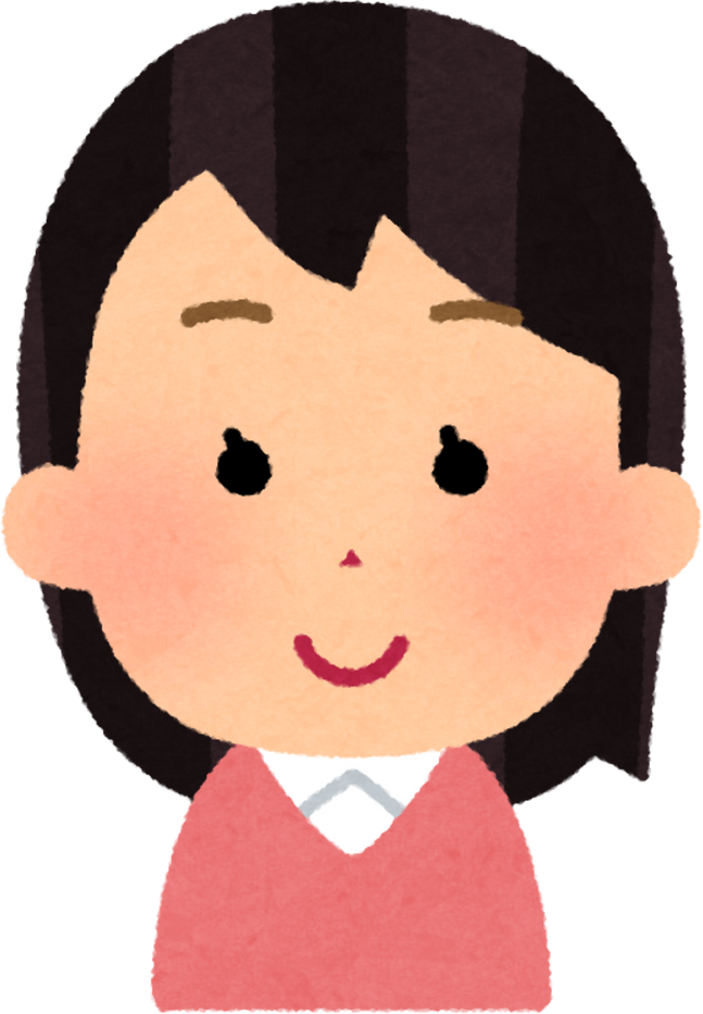 Illustration of a Cheerful Girl with Black Hair and a Red Top