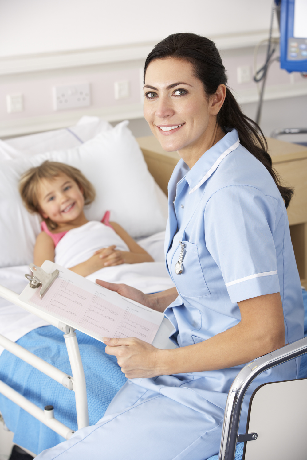 Nurse with Child Patient in UK Accident and Emergency